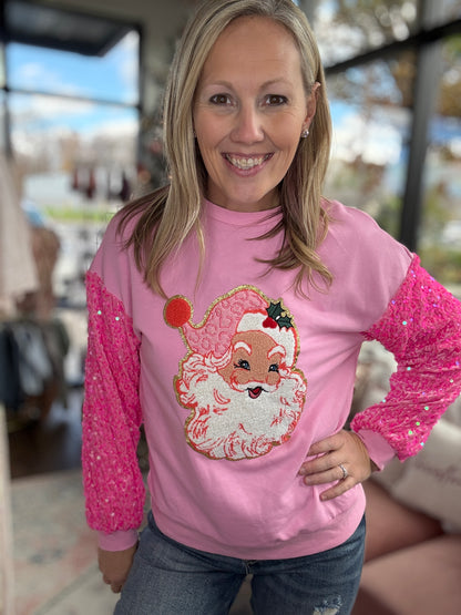 Sequin Santa Sweatshirt