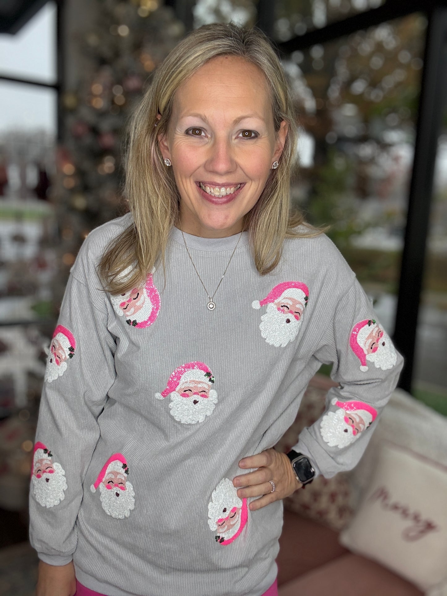 Pink Santa Sweatshirt!