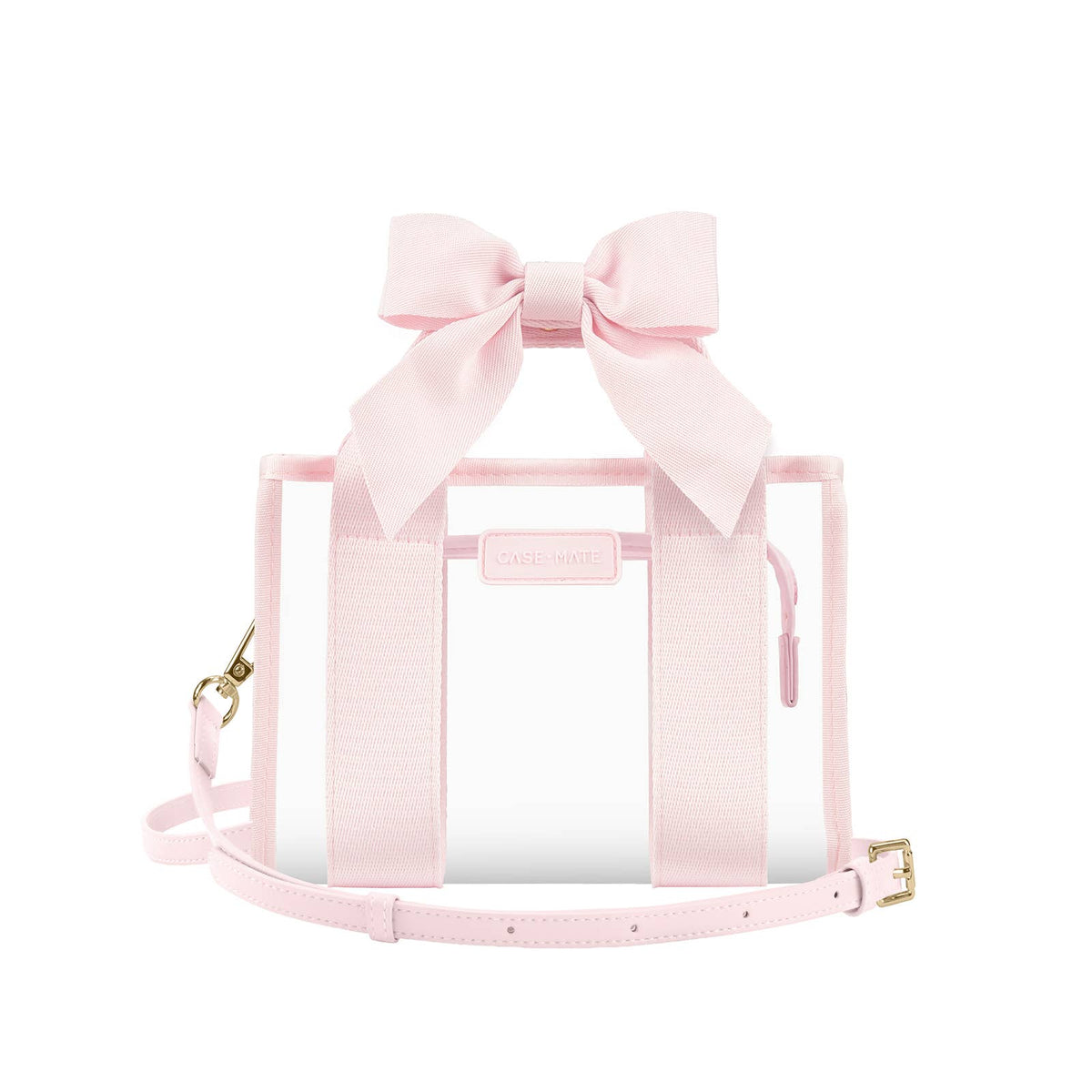Ballet Pink Bow Clear Stadium Bag