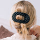 Jet Black Quilted Round- Large