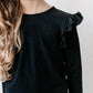 Black Ruffle Tee