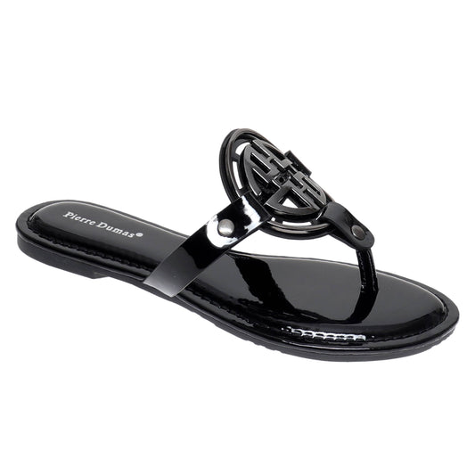 The Milton Sandal- Gloss Black