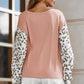 Ava Leopard Colorblock Top