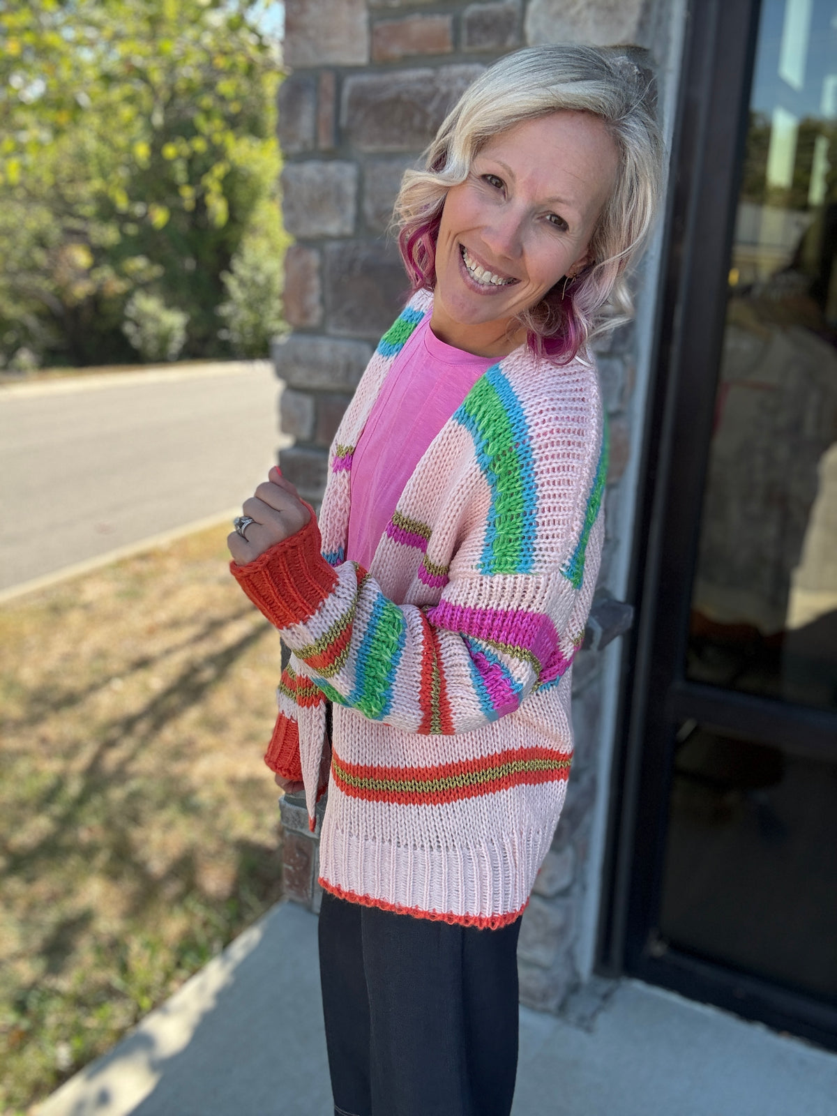 Happy Stripe Cardigan