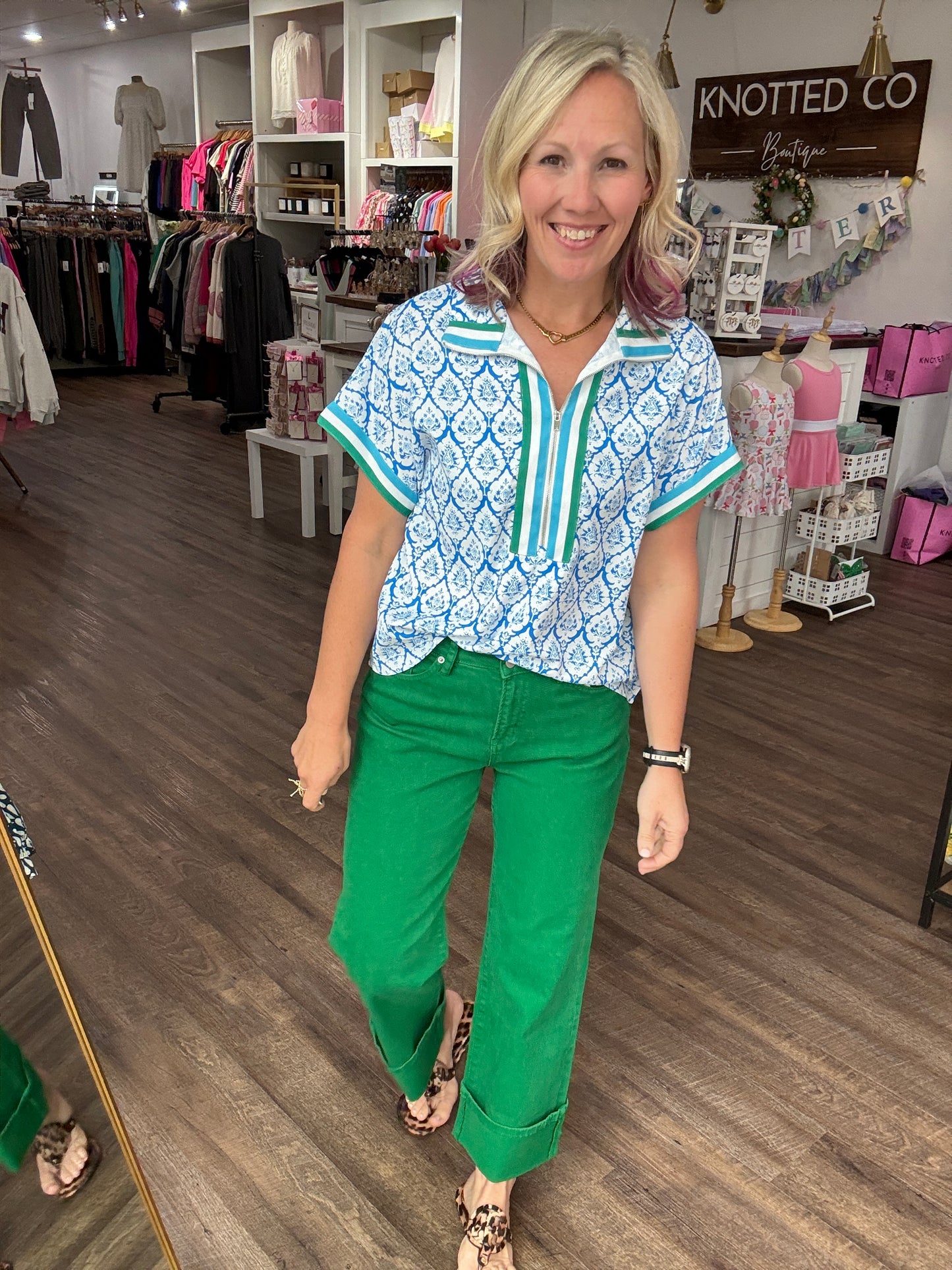 Harbor Bloom Preppy Top