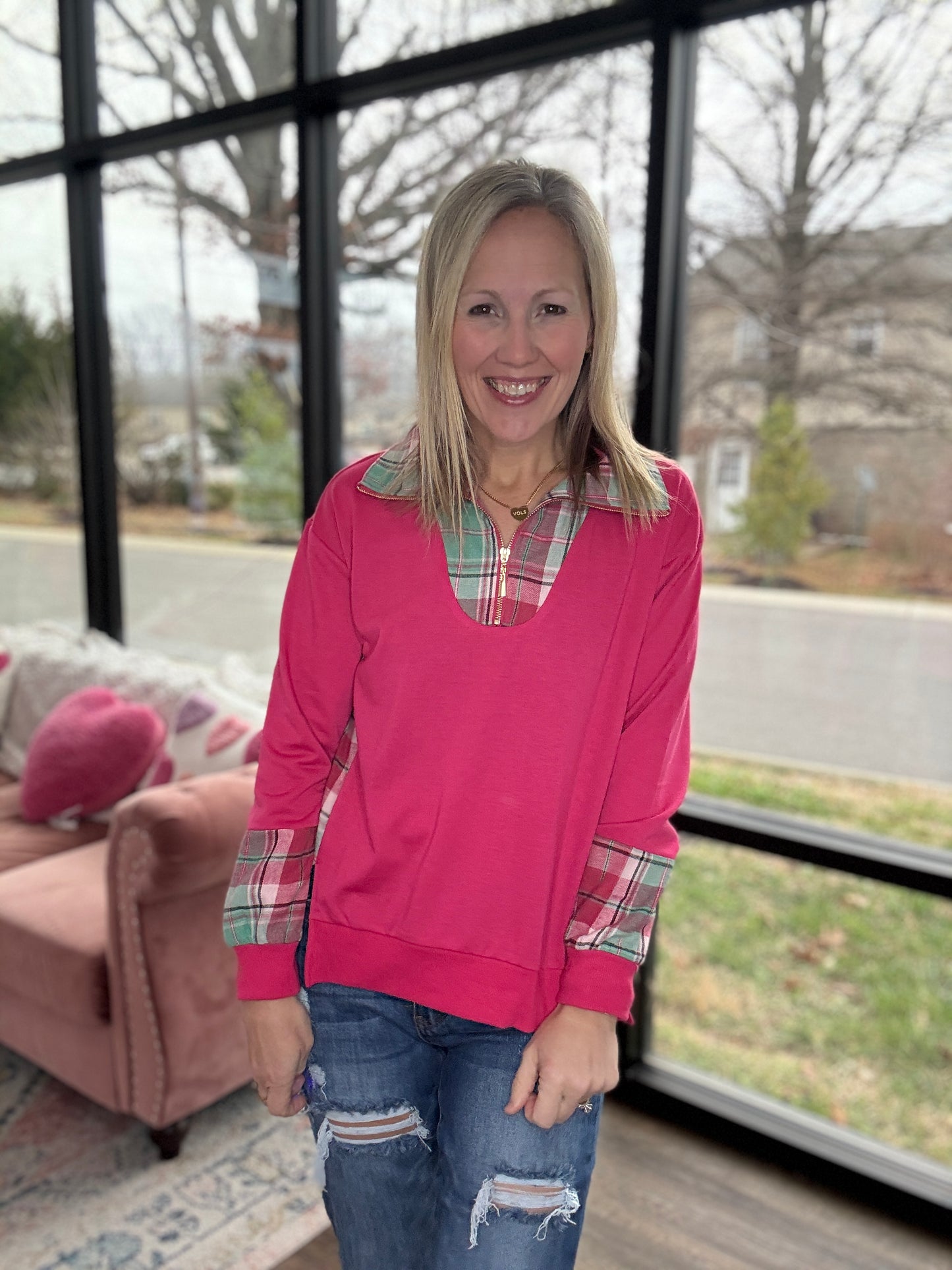 Juniper Plaid Pullover