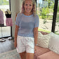 Sun & Fun Shorts- Aqua Floral