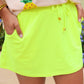 Neon Yellow Skort