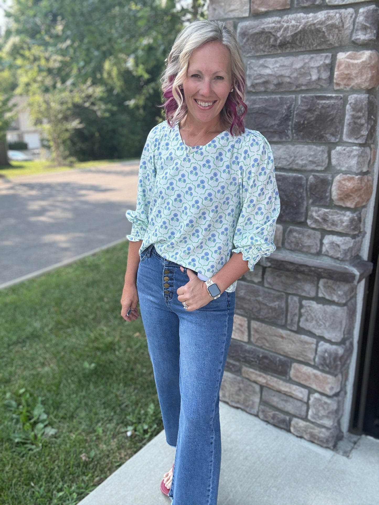 Sweet Briar Lattice Top
