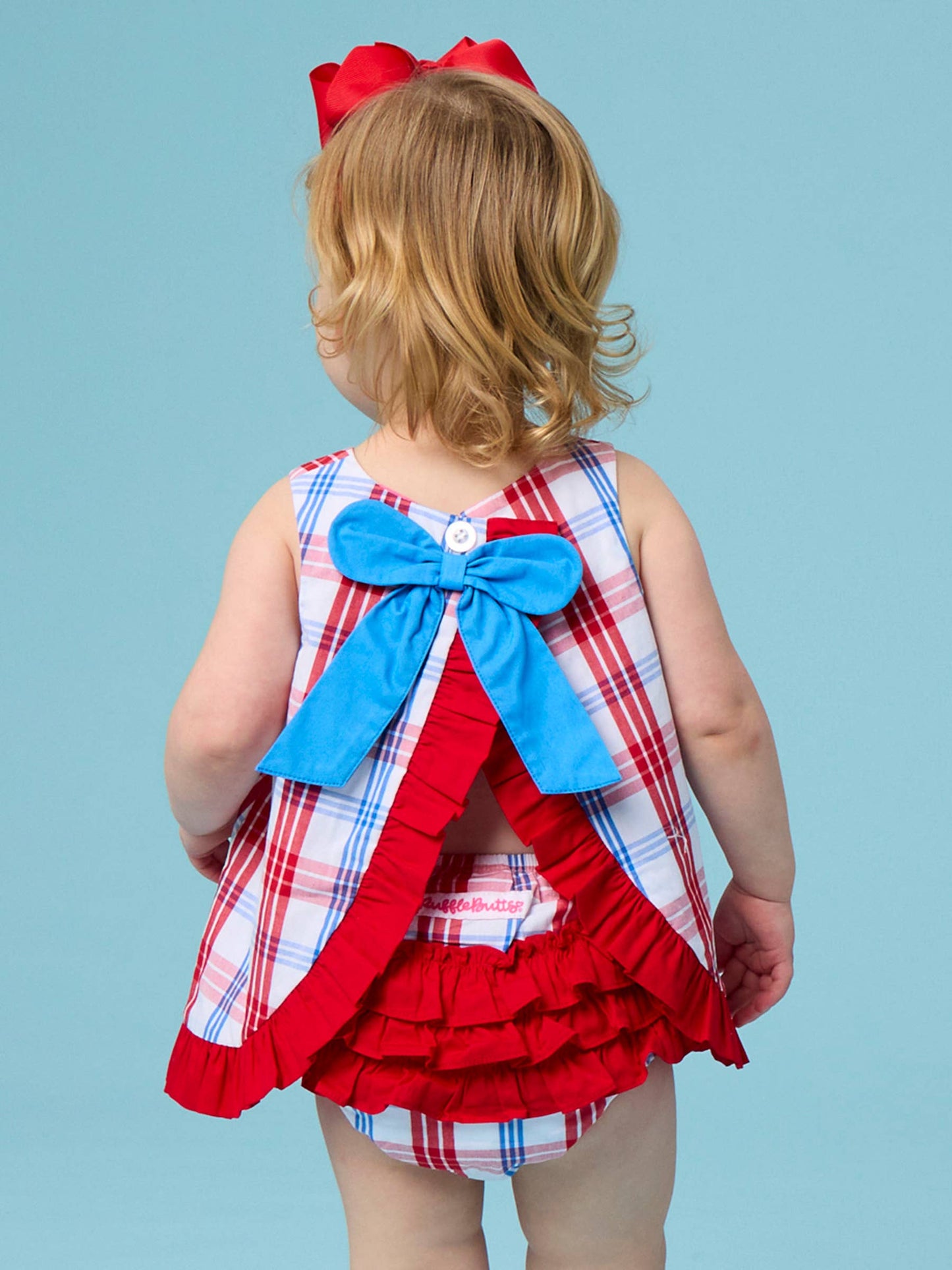 Plaid Ruffle Swing Top & Bloomer Set