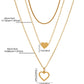 Triple Layered Heart Necklace