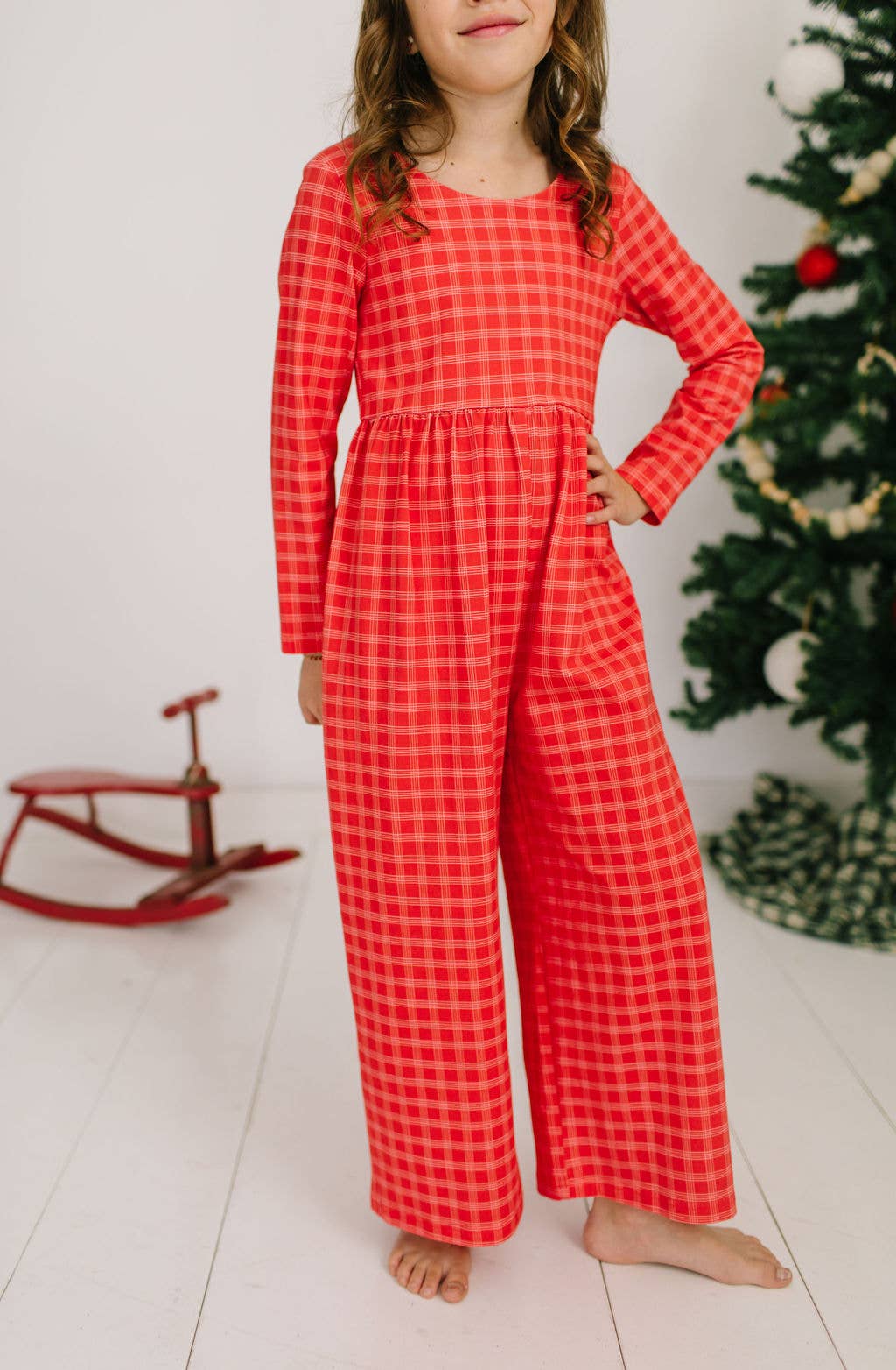 Tidings Plaid Romper
