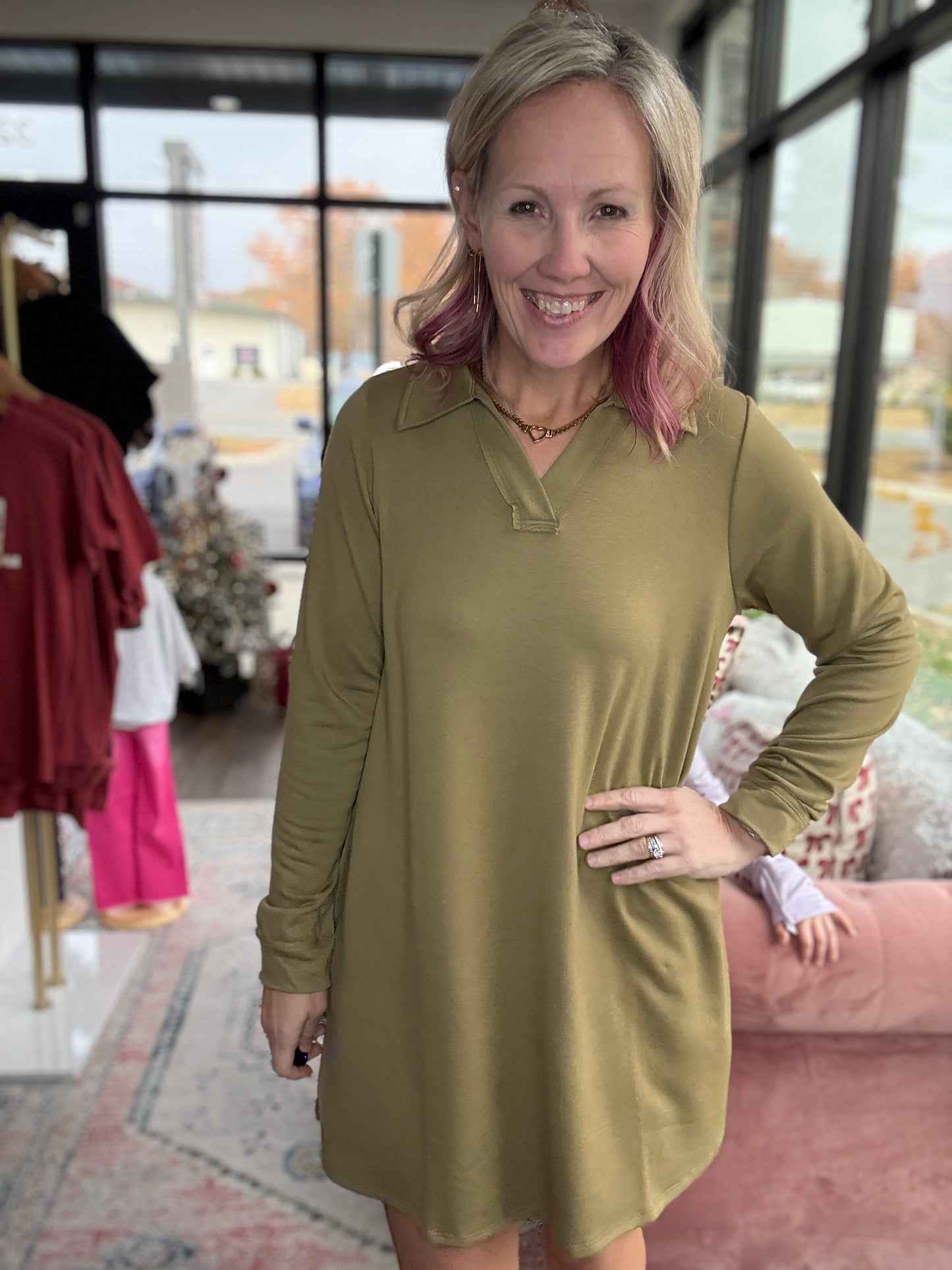 Olive Voyage Dress