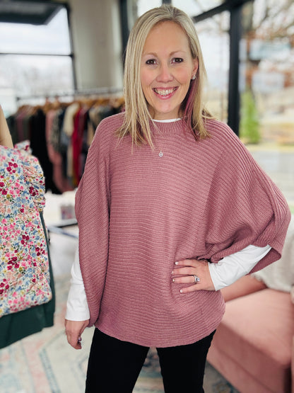 The Larson Pullover- Mauve