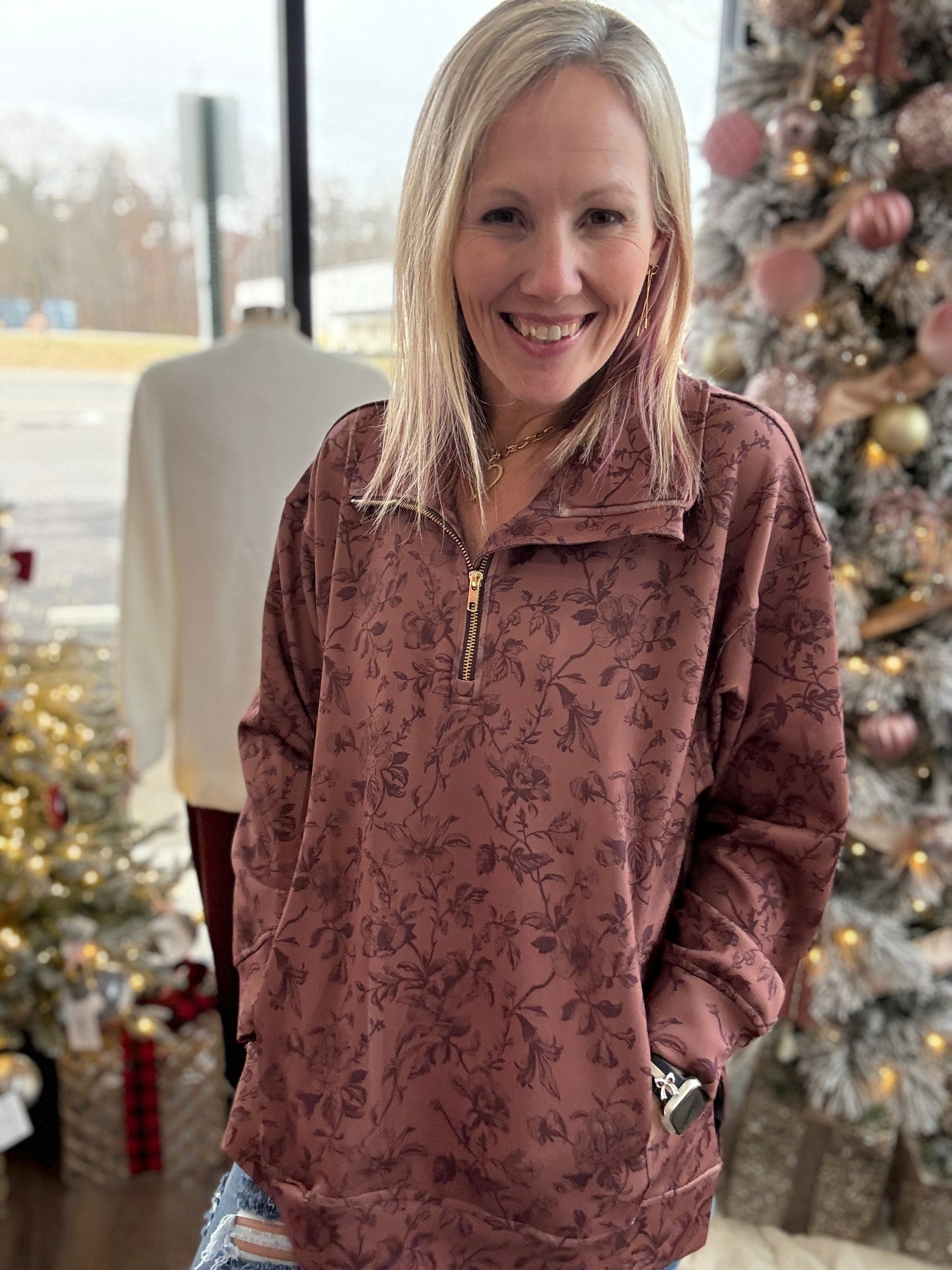 Rosewood Bloom Pullover