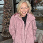 Candie Sherpa Jacket- Mauve