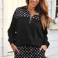 Mia Pullover- Black Polka Dot