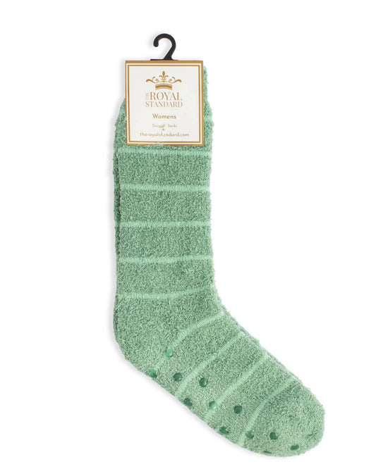 Women's Stripe Snuggle Socks Green