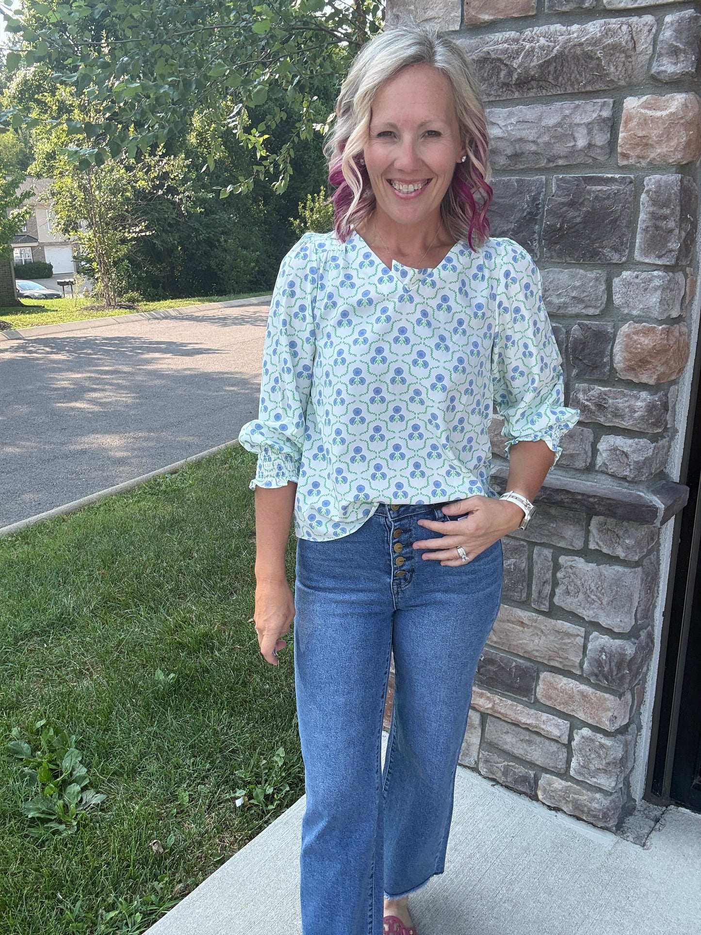 Sweet Briar Lattice Top