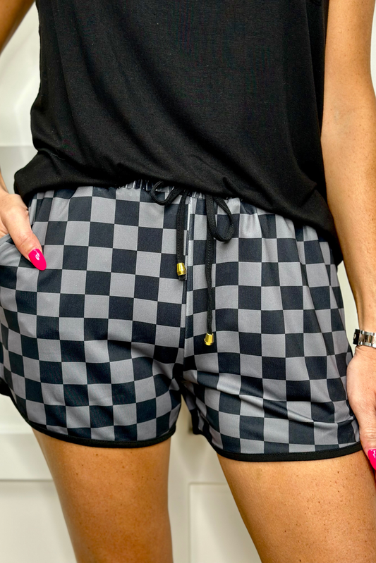 Check Back Checkered Shorts