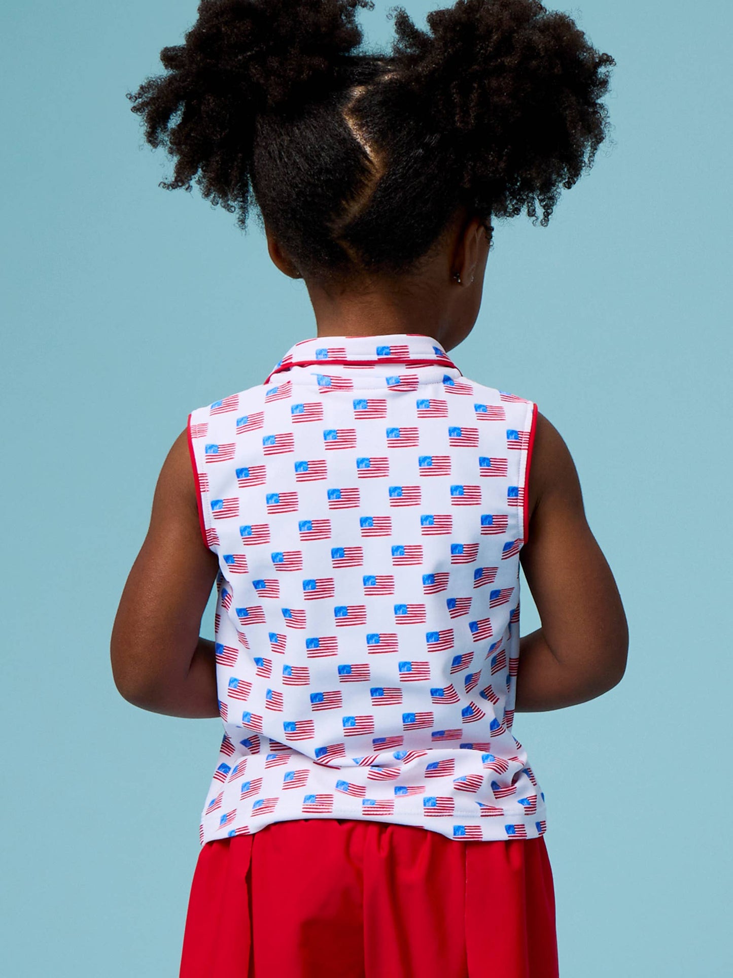 Girl's Freedom Flags Top