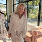 Mocha Striped Pant Set