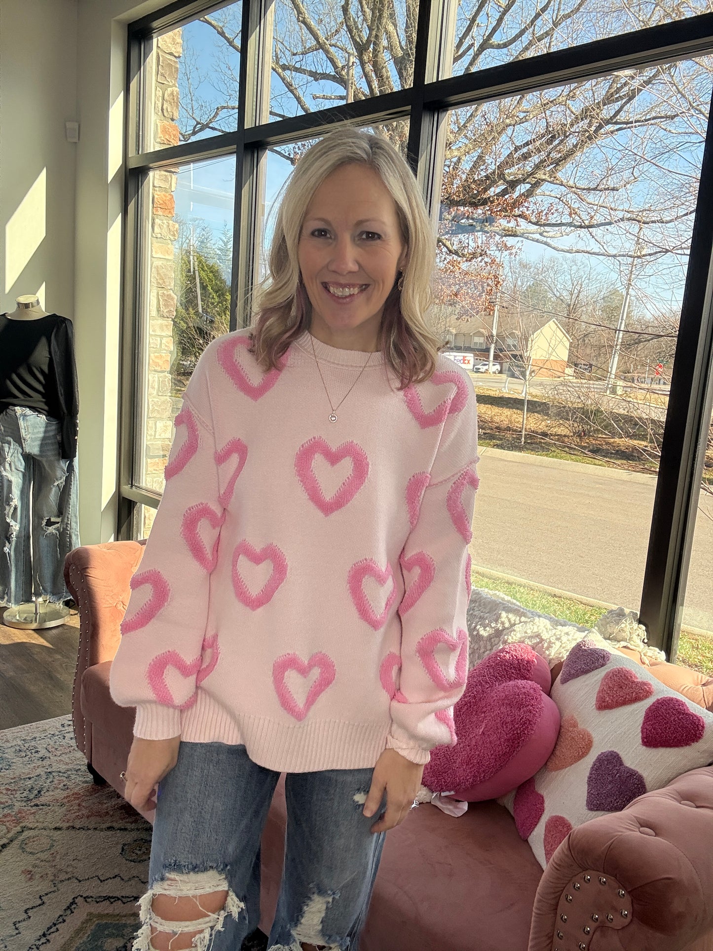 Smitten with Hearts Sweater