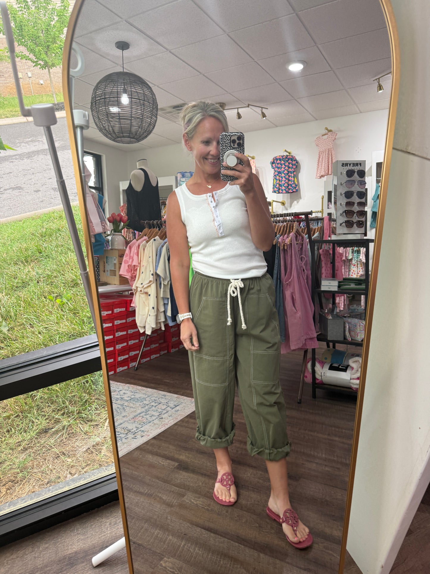 Off Duty Stitch Joggers- Olive