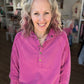 Marley Snap Sweatshirt- Magenta