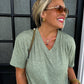 Sadie Boyfriend Tee- Olive