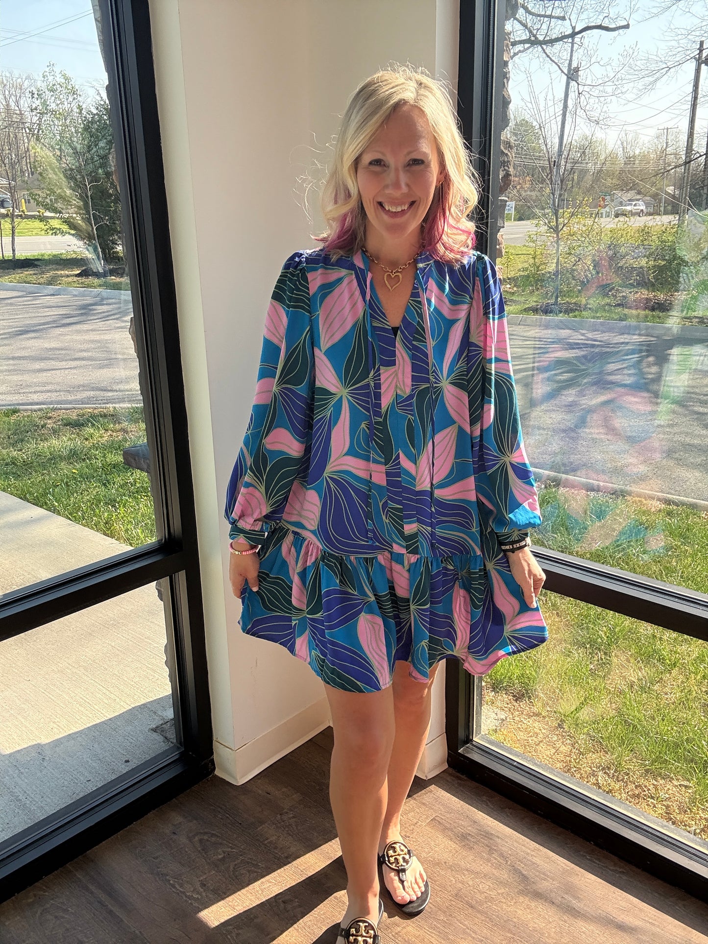 Glow Over Blue Dress