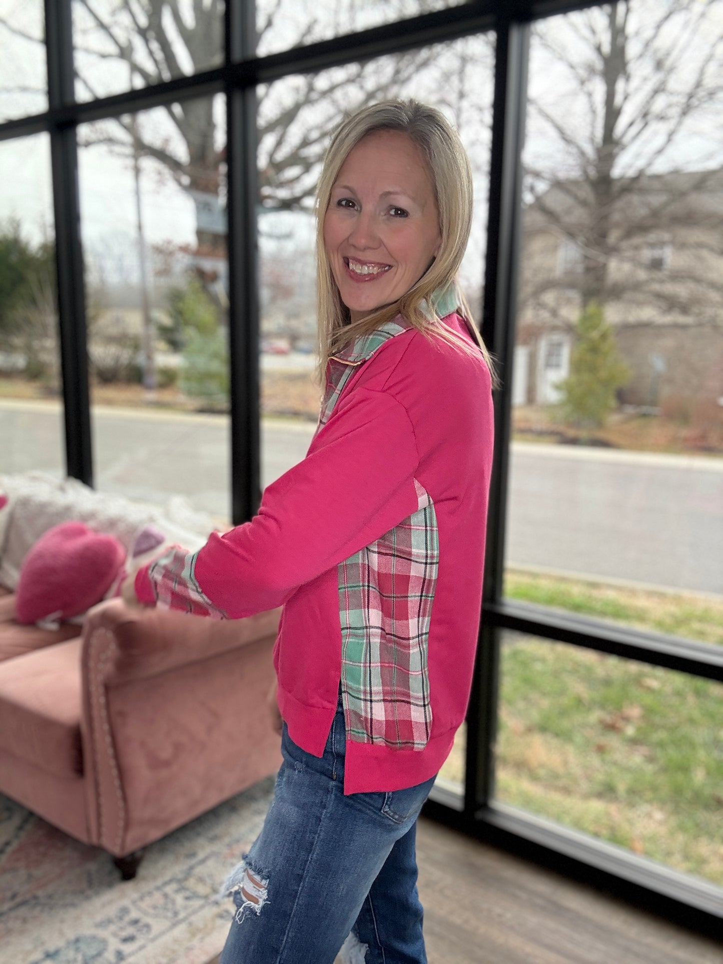 Juniper Plaid Pullover