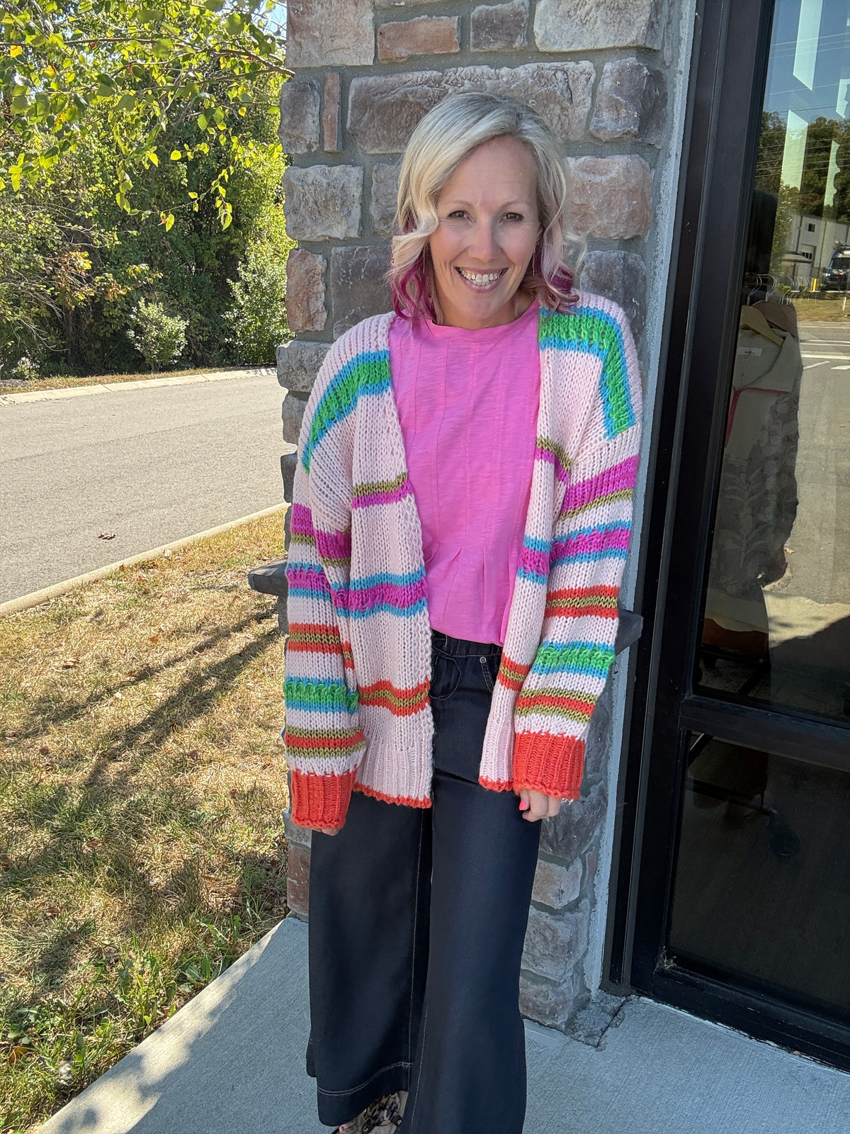 Happy Stripe Cardigan