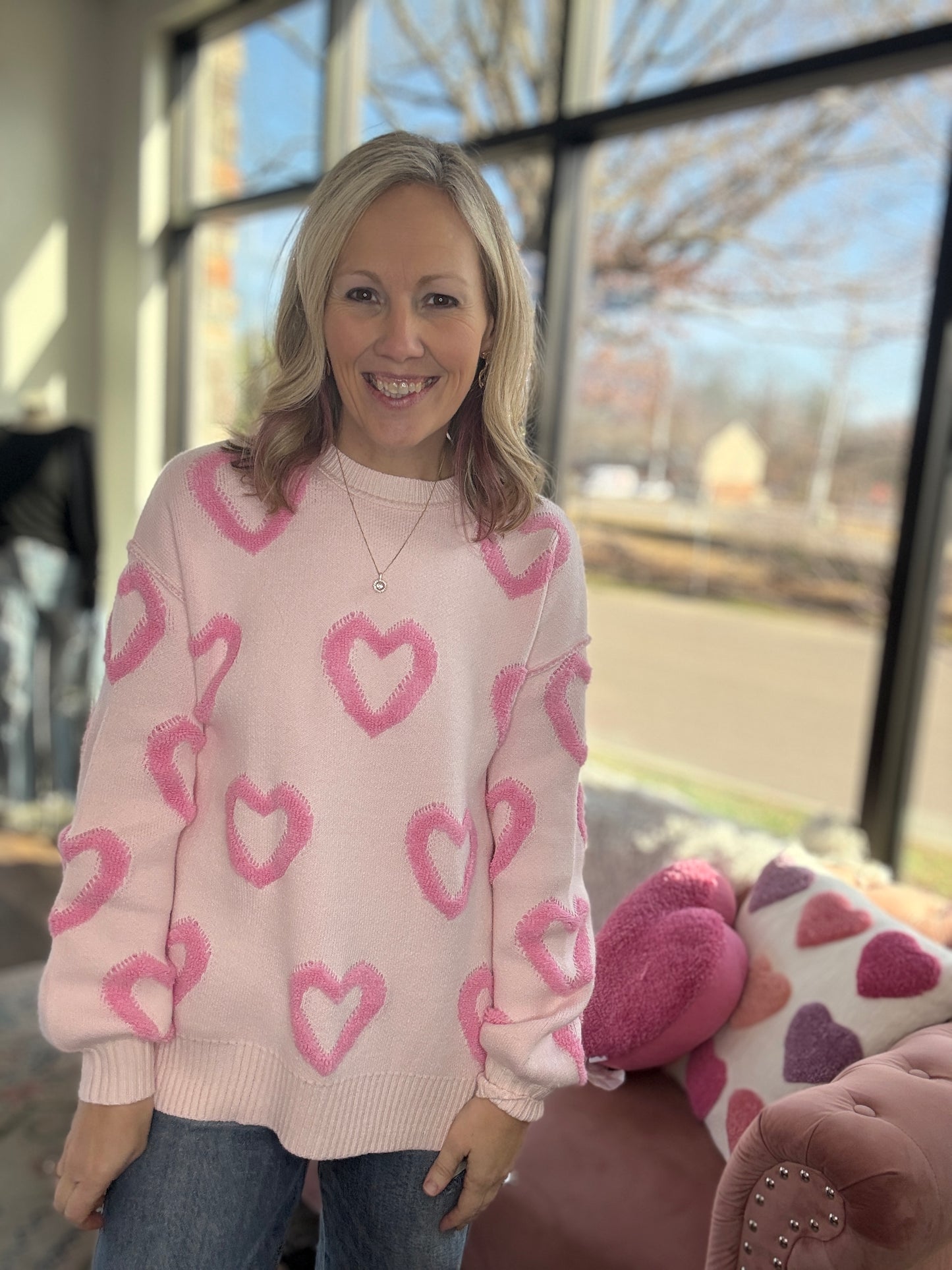 Smitten with Hearts Sweater