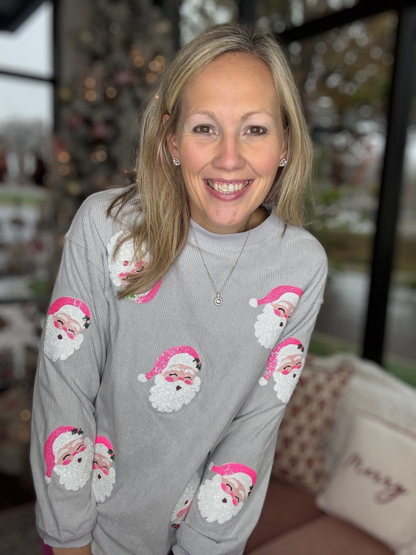 Pink Santa Sweatshirt!