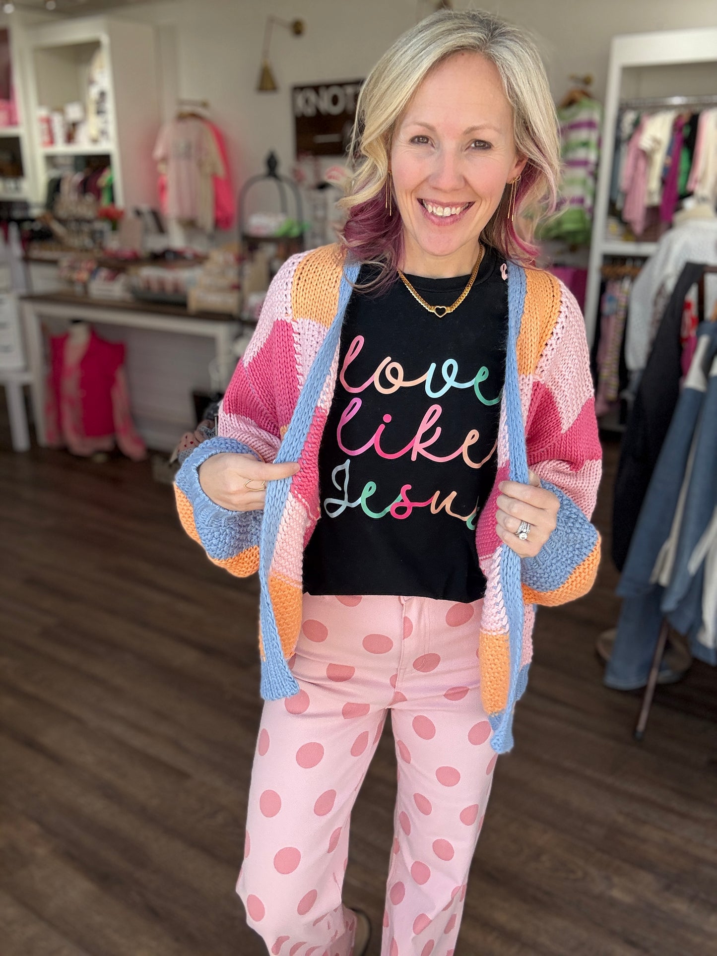 Pink Pop Polka Dot Denim