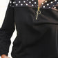 Mia Pullover- Black Polka Dot