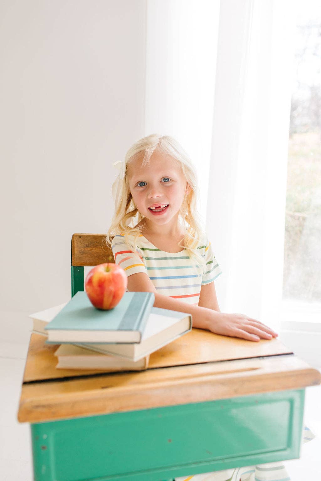 Primary Stripes Twirl Dress