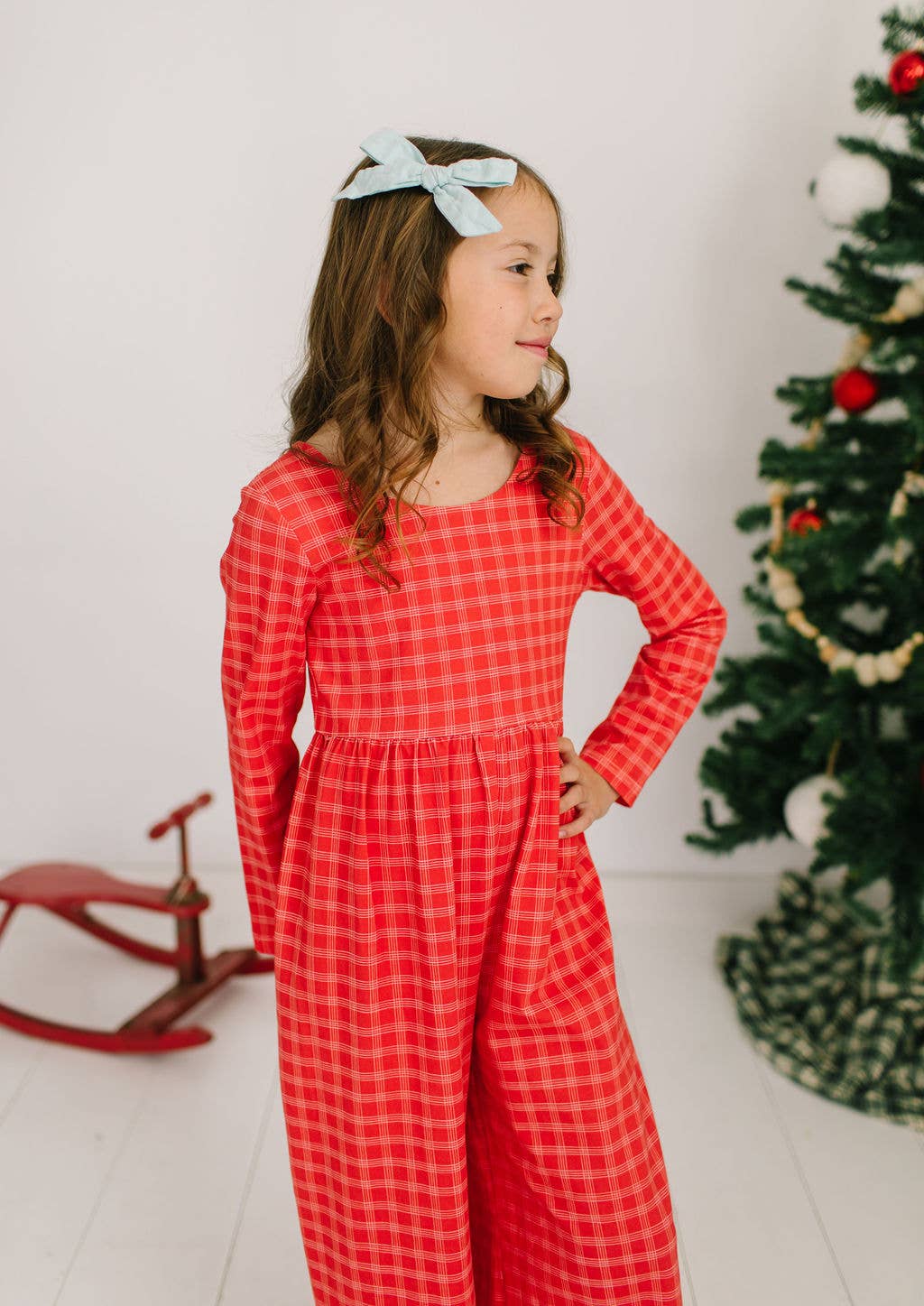 Tidings Plaid Romper