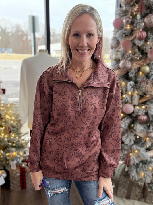 Rosewood Bloom Pullover