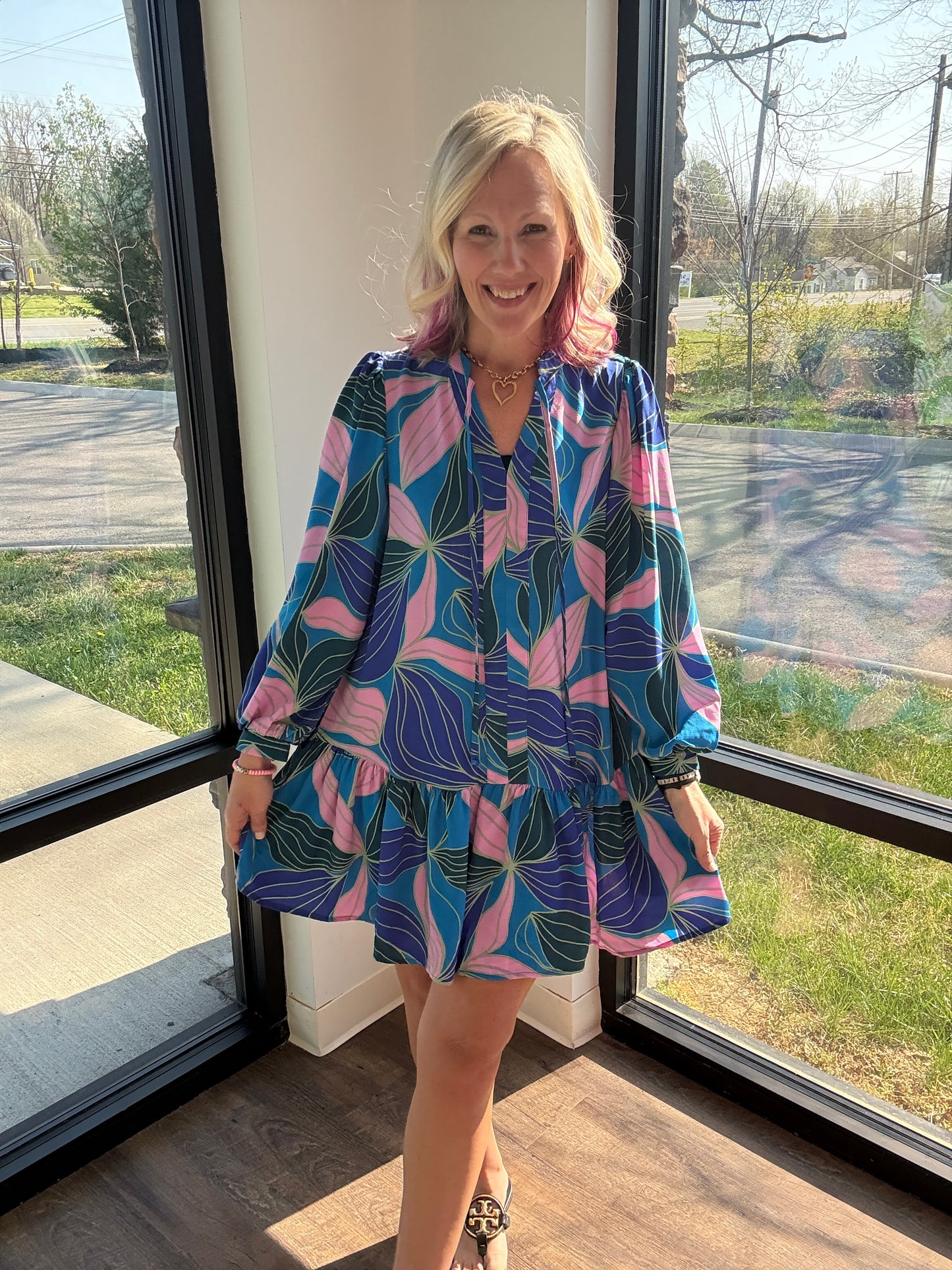 Glow Over Blue Dress