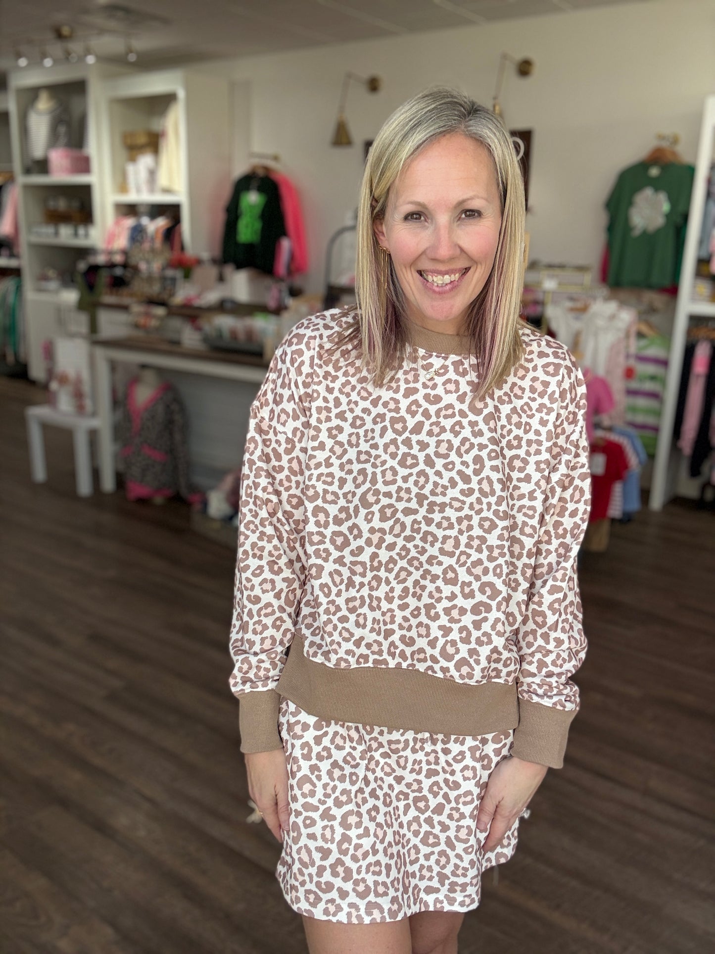 Throw on & Go Skort Set-Leopard