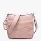 Chloe Teddy Trim Crossbody-Blush