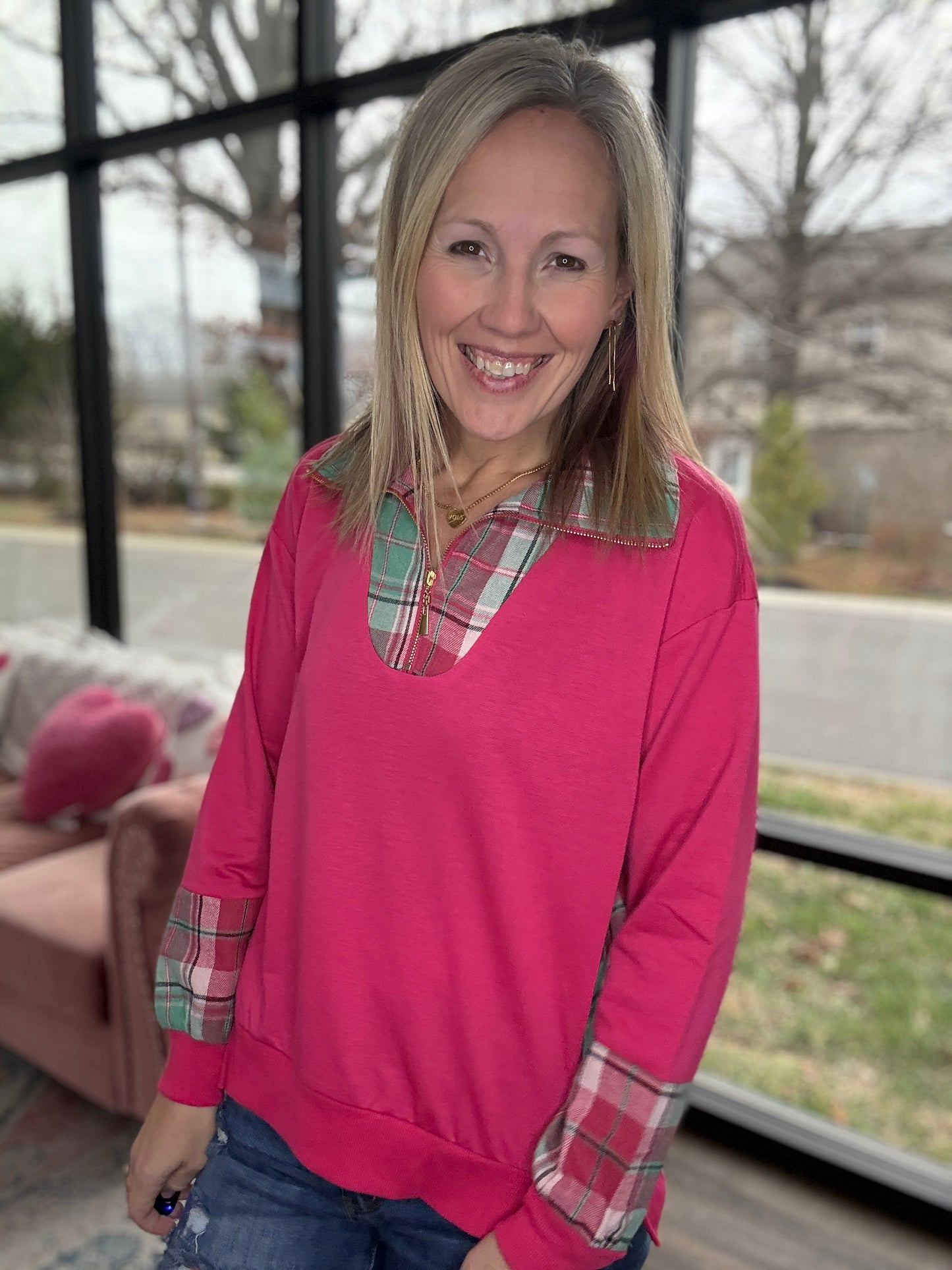 Juniper Plaid Pullover