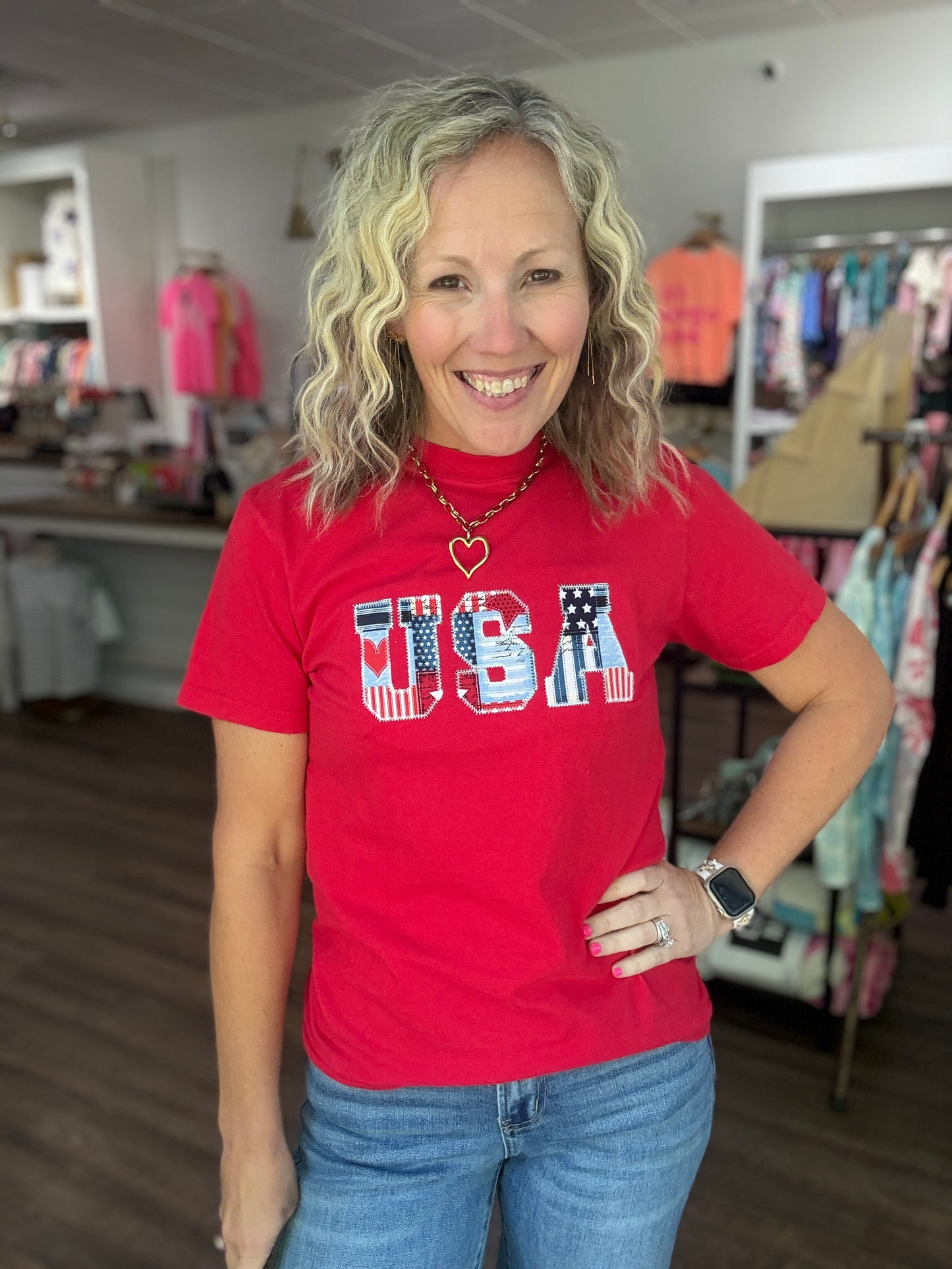 USA Patchwork Tee