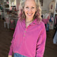 Marley Snap Sweatshirt- Magenta