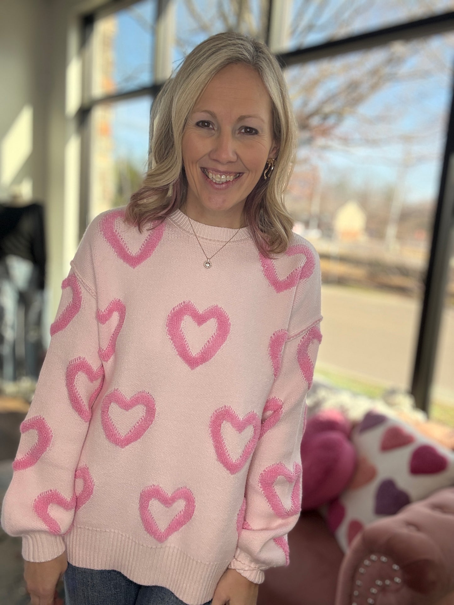 Smitten with Hearts Sweater