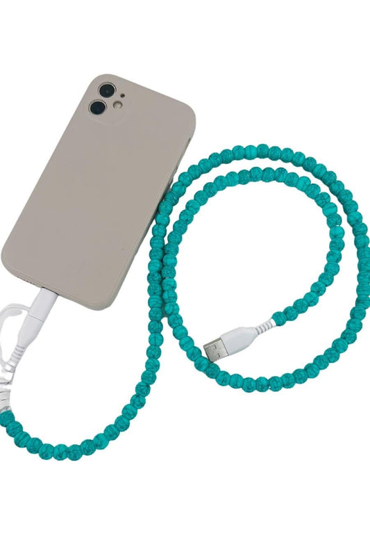 2-1 USB Phone Charger-Turquoise