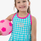 Aqua Gingham Dress