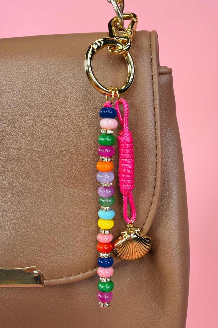 Beaded Seashell Bag Charm